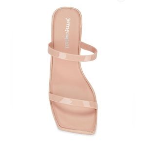 Like new Jeffrey Campbell Jelly Slide Sandal Block Heels Blush Womens Size 7